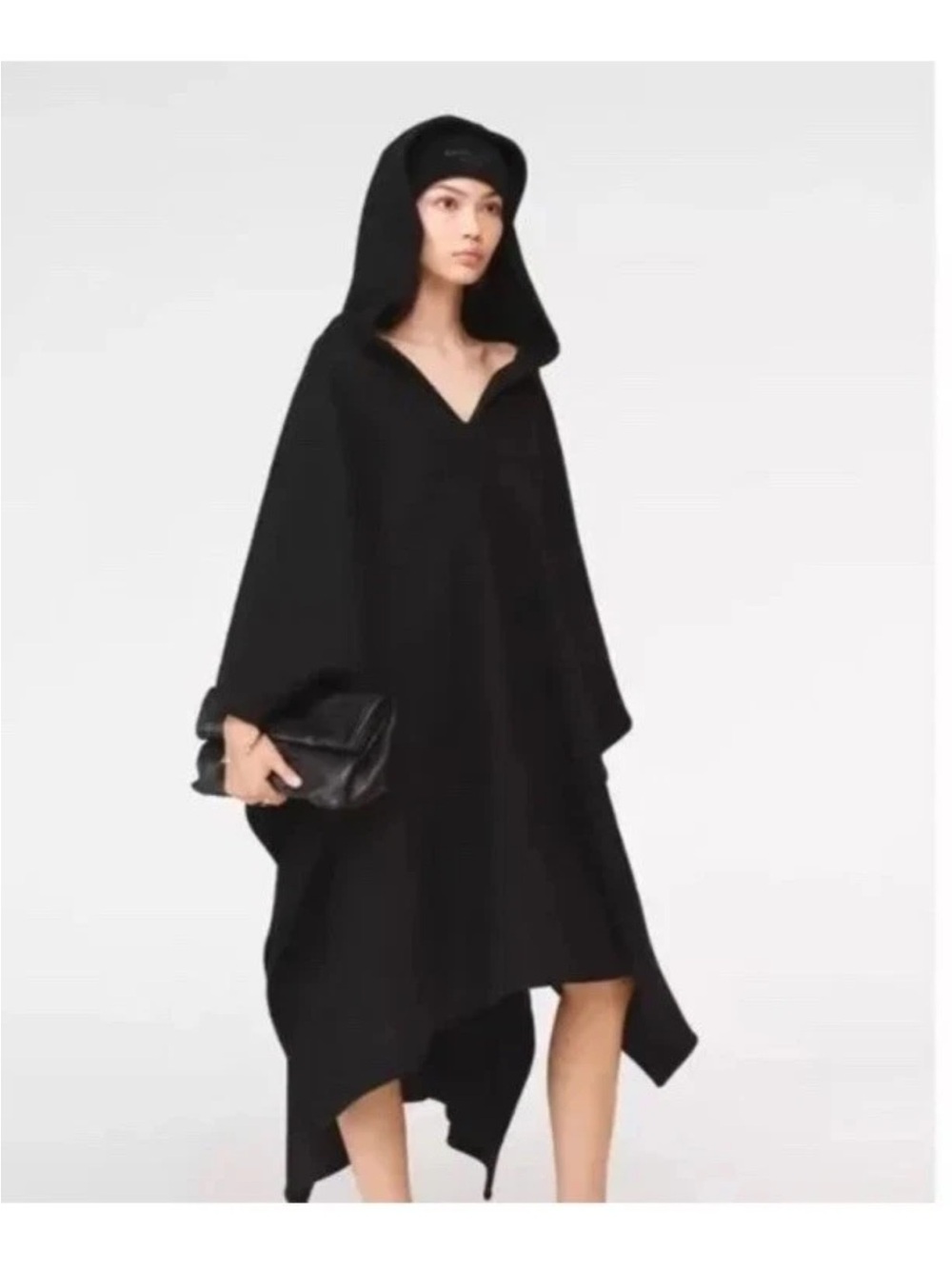 Zara Steven Meisel FW2023 Wool Hooded Poncho One Size $259